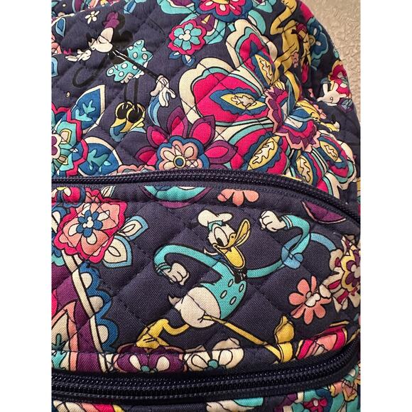 Vera Bradley Disney Sensational Six Paisley Pattern Campus Backpack - Picture 2 of 7